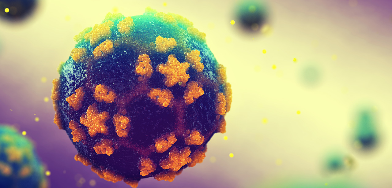 Visuel d'un poliovirus