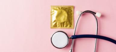 visuel préservatif et stéthoscope