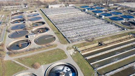 visuel représentant un traitement des eaux usées