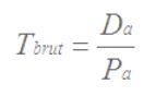 Tbrut = Da/Pa