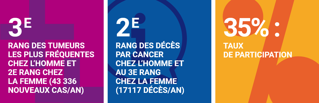 Infographie concernant le cancer du côlon rectum