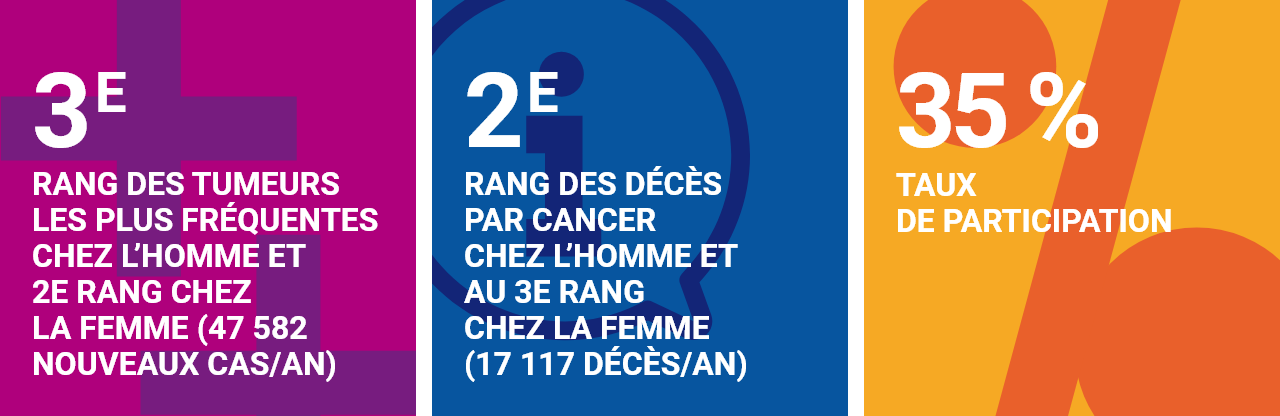 Infographie concernant le cancer du côlon rectum