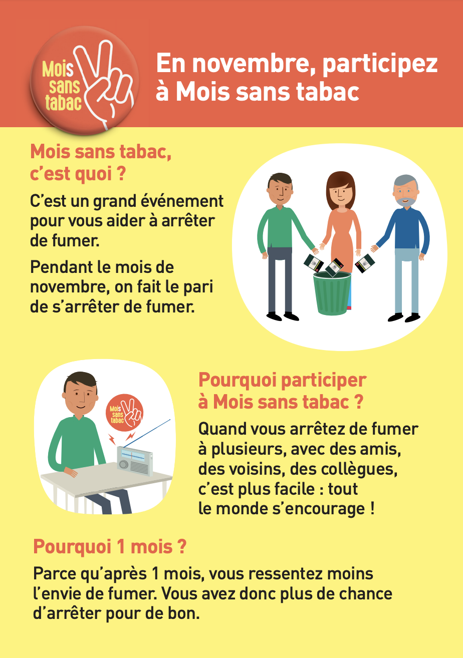 Mois sans tabac. En novembre, participez à Mois sans tabac !