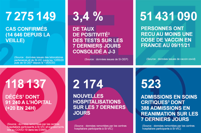 france - France - Bilan de la pandémie au 13 novembre Infog_coronavirus_131121