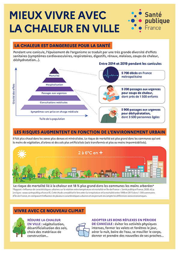 Infographie : mieux vivre avec la chaleur en ville