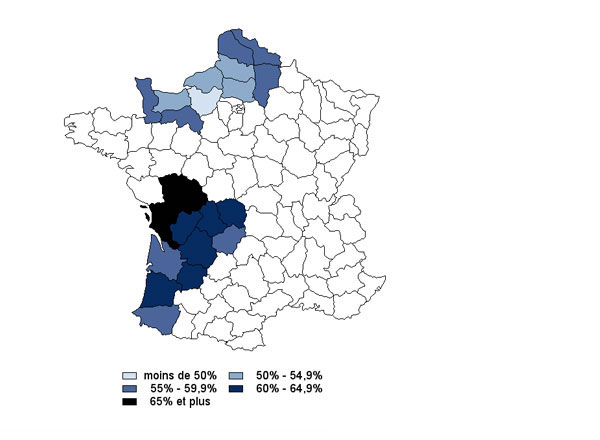 Taux de réponse au questionnaire ESPrI, France – Retraités 2004-2008