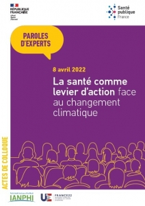 Visuel de la couverture du premier numéro de Paroles d'experts portant sur la santé comme levier d'action face au changement climatique