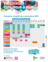Visuel de l'affiche du calendrier simplifié des vaccinations 2023