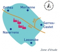 Zone d'étude : Orthez, Morlanne, Navarrenx, Serres-Castet, Lasseube