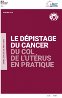 visuel de la couverture du guide le dépistage du cancer du col de l'utérus en pratique