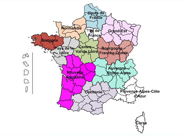 Carte du déploiement des Gast au 1er novembre 2016