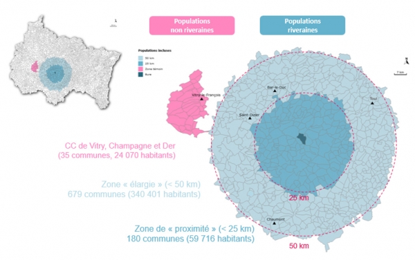 Image des zones couvertes par l'étude dans le cadre de l'observatoire Osarib