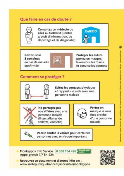 Visuel affiche explicative du virus monkeypox