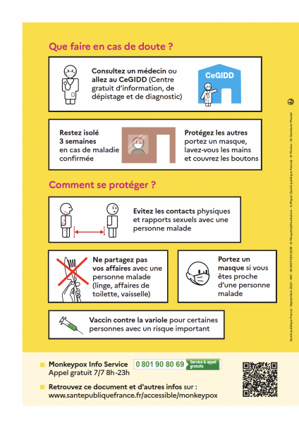 Visuel affiche explicative du virus monkeypox